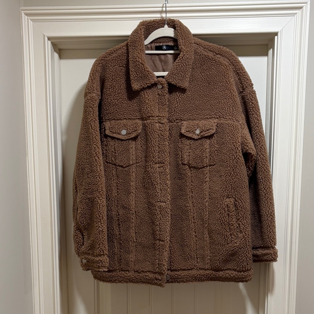 Missguided Brown Teddy Jacket